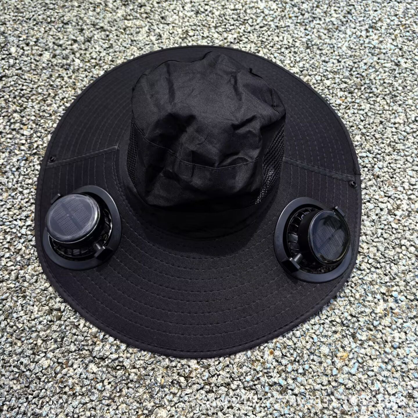 luftgekühlter Sonnenhut mit abnehmbaren USB-Ventilatoren und breitem Nackenschutz Brehn