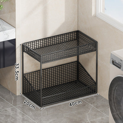 Kompakte dreistufige belüftete Metallgitter-Organizer-Regal für Arbeitsplatte und Schrank