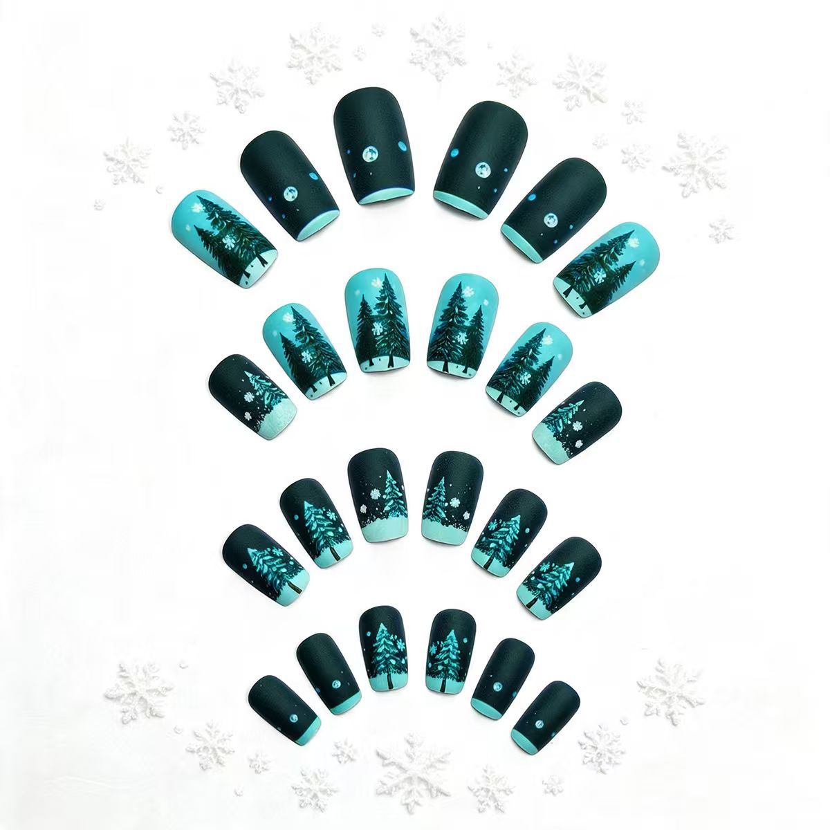 Kunstnägel mit Winterlichem Tannenbaum-Design Brehn