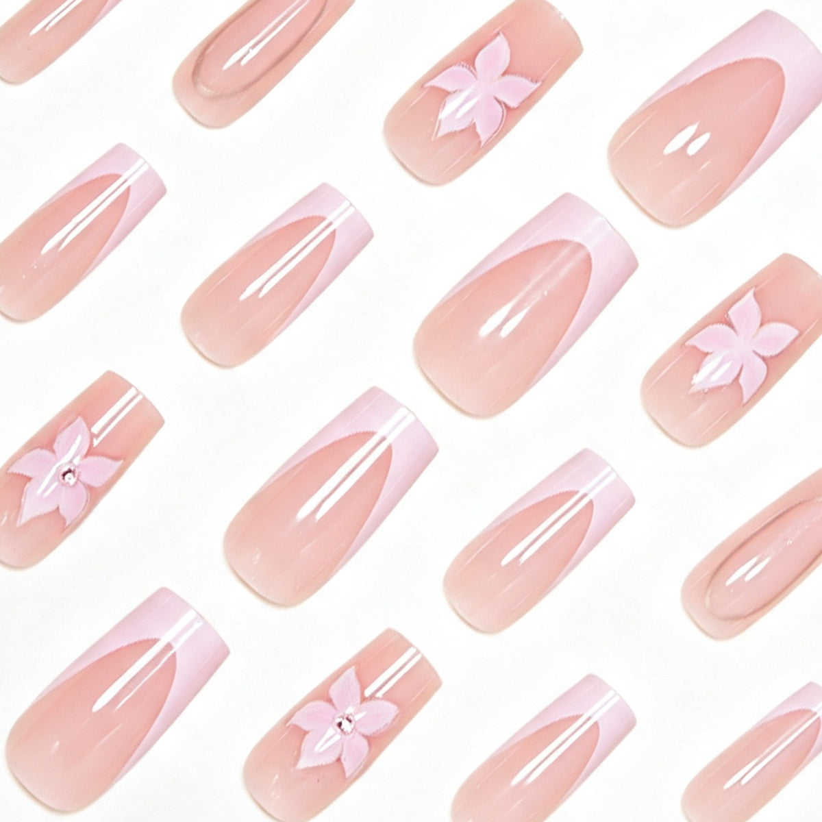 Elegantes florales Nagelkunst-Set Brehn