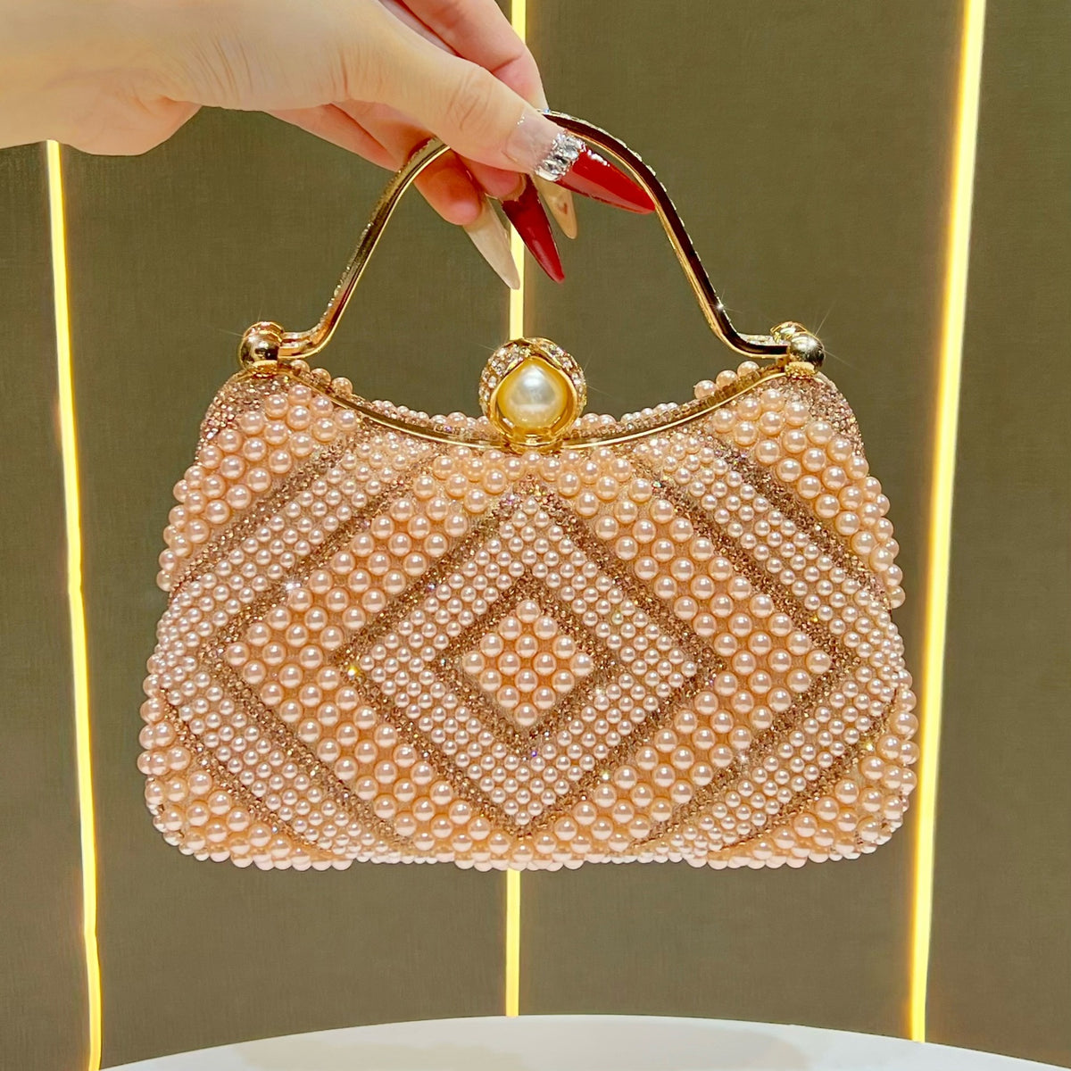 Elegante Perlenhandtasche