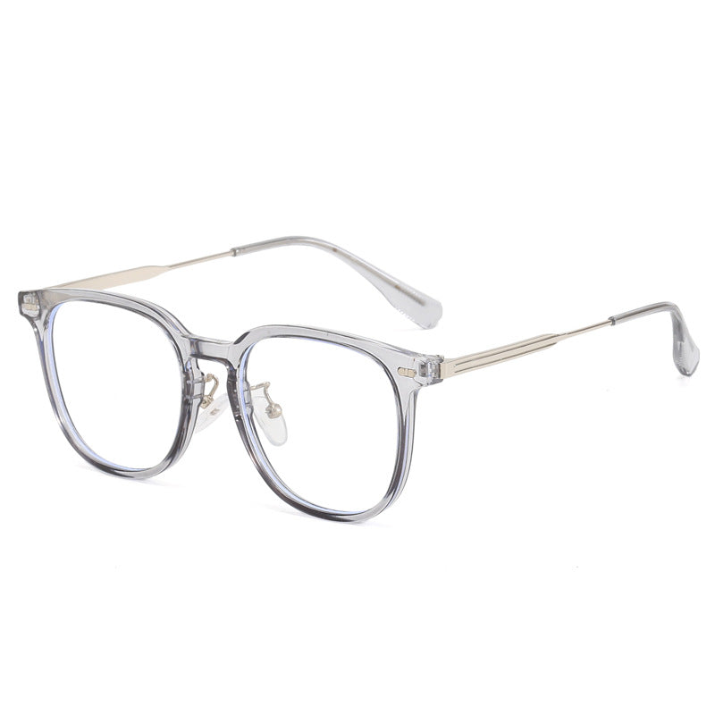 Damen klare rechteckige Brille mit filigranem Metallrahmen Brehn