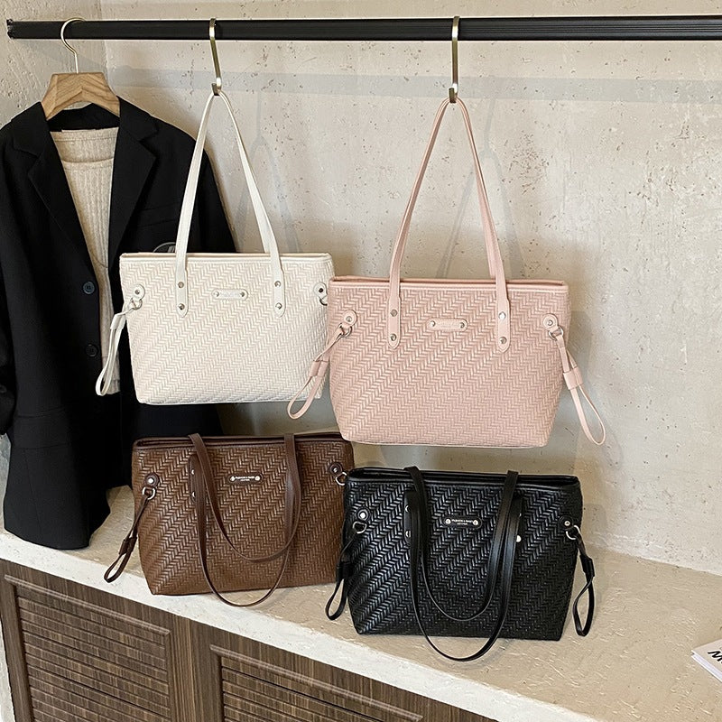 Strukturierte Woven Tote Bag