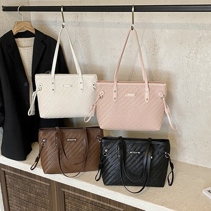 Strukturierte Woven Tote Bag
