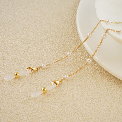 Eleganter mit Perlen verzierter Brillenhalter Brehn