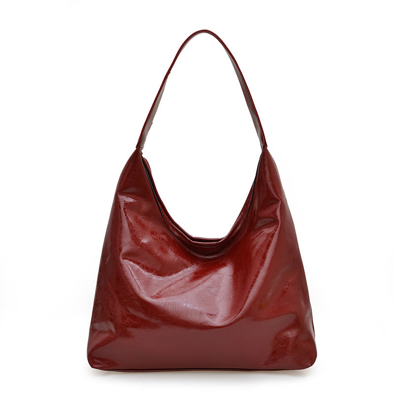 WoStylish Weiche Leder Hobo Tasche Brehn