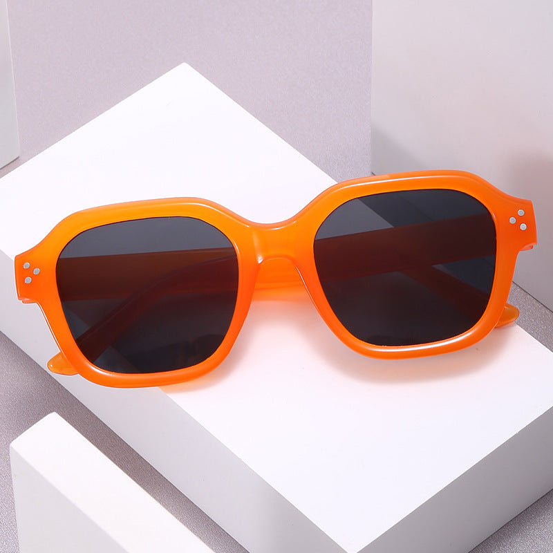 Damen modische quadratische Sonnenbrille mit verspiegelten Gläsern Brehn