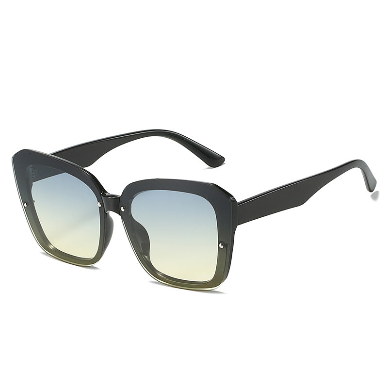 Damen oversized quadratische Sonnenbrille mit anspruchsvollem Rahmen Brehn