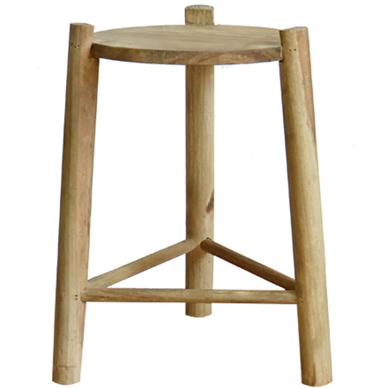 Rustikaler Holz-Hocker Brehn