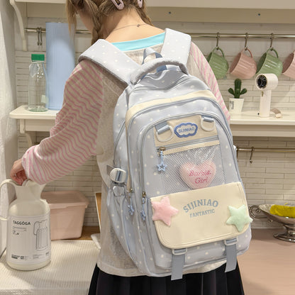 Stylische Pünktchen Schultasche Brehn