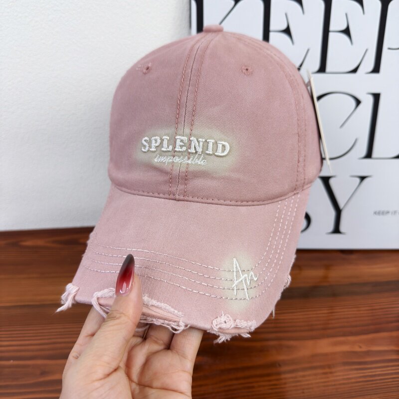 Damen Distressed Graphic Baseball Cap Brehn