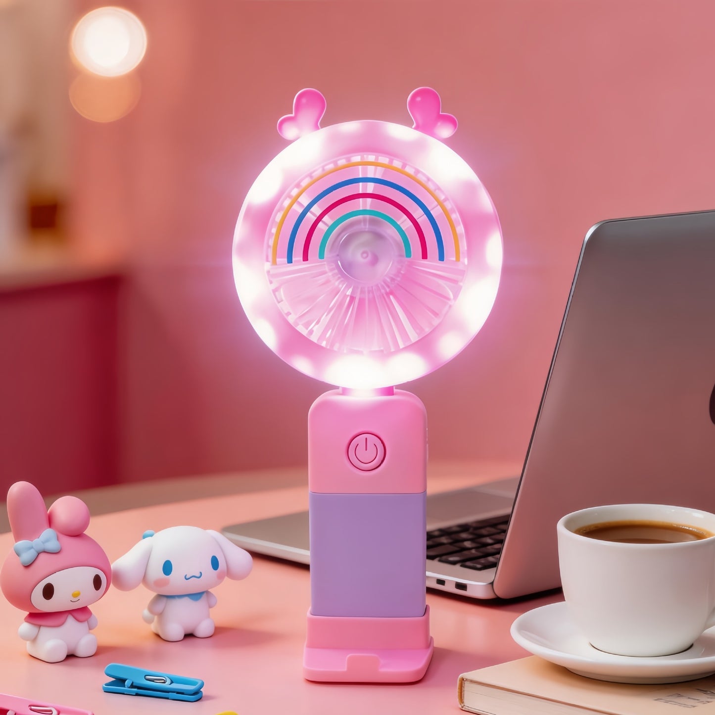 Damen Tragbarer LED-Lüfter mit verspieltem Tierdesign Brehn