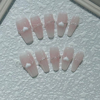 Elegantes 3D Dekoratives Druck-Nagelset