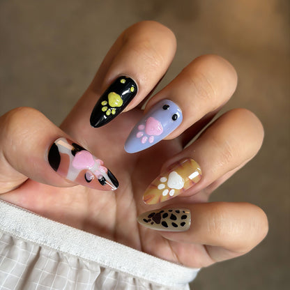 Verspieltes Muster Press-On Nagelkunst Set Brehn