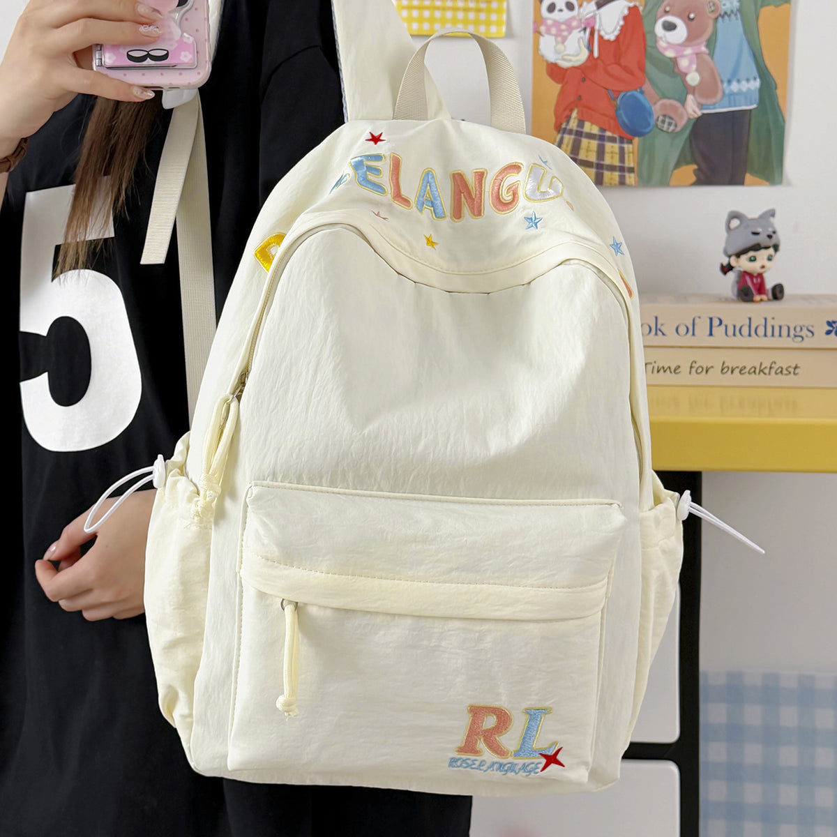 Stilvoller bestickter Grafik-Rucksack Brehn