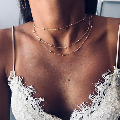 Elegante Schicht Perlenkette Brehn