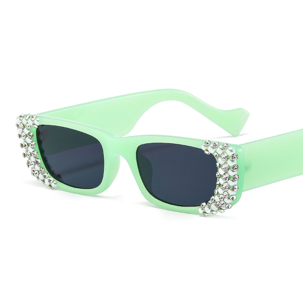 Damen extravagante Schmuckstein-Sonnenbrille Brehn