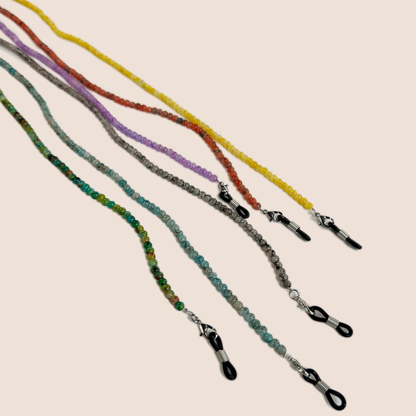 Natürliche Amethyst-Perlen-Brillenband Brehn