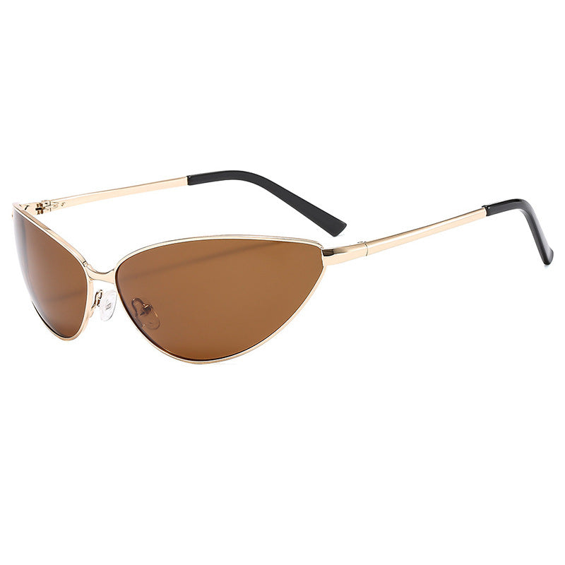 Damen Cat-Eye Sonnenbrille mit modischem Metallrahmen Brehn