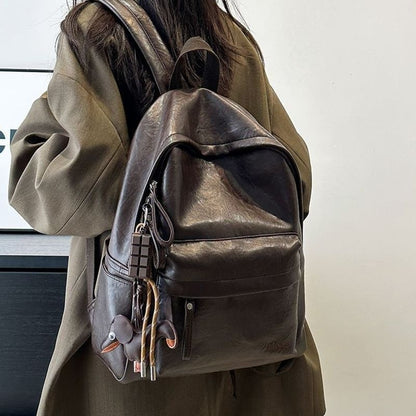 Lässiger Leder Rucksack Brehn