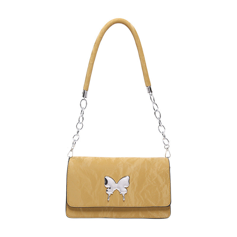 WoChic Designer Handtasche mit Schmetterling Accent Brehn