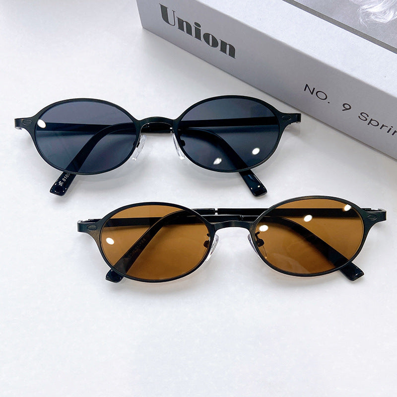 Modische Runde Sonnenbrille mit Elegantem Goldenen Rahmen Brehn