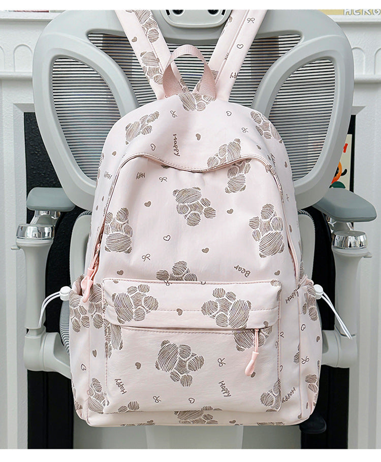 Rucksack mit Niedlichen Pfotenmotiven und Ergonomischen Schulterriemen Brehn