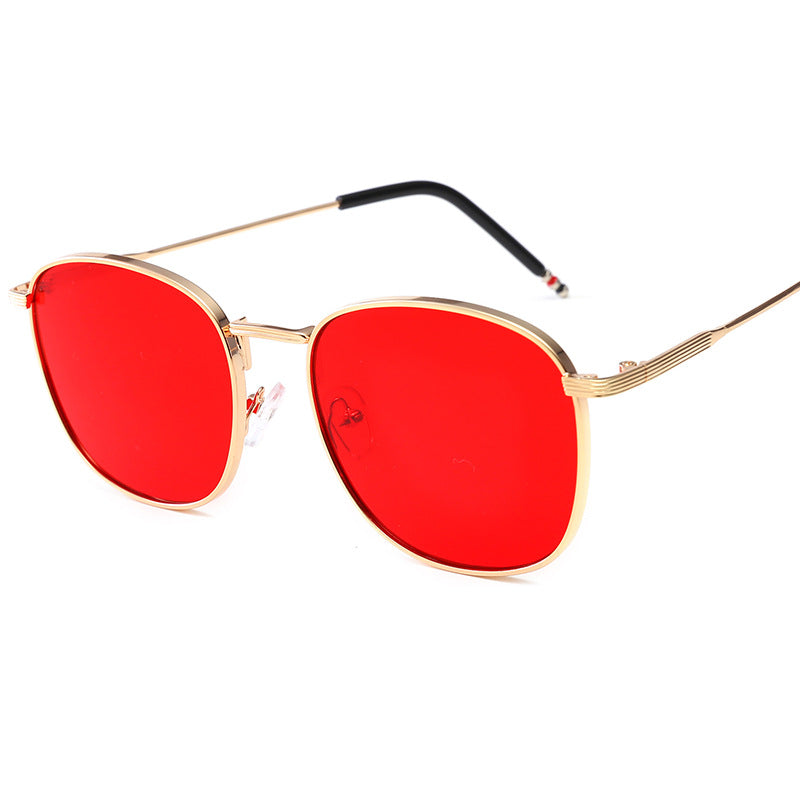 Damen stilvolle oversized Sonnenbrille mit glamourösem Metallrahmen Brehn