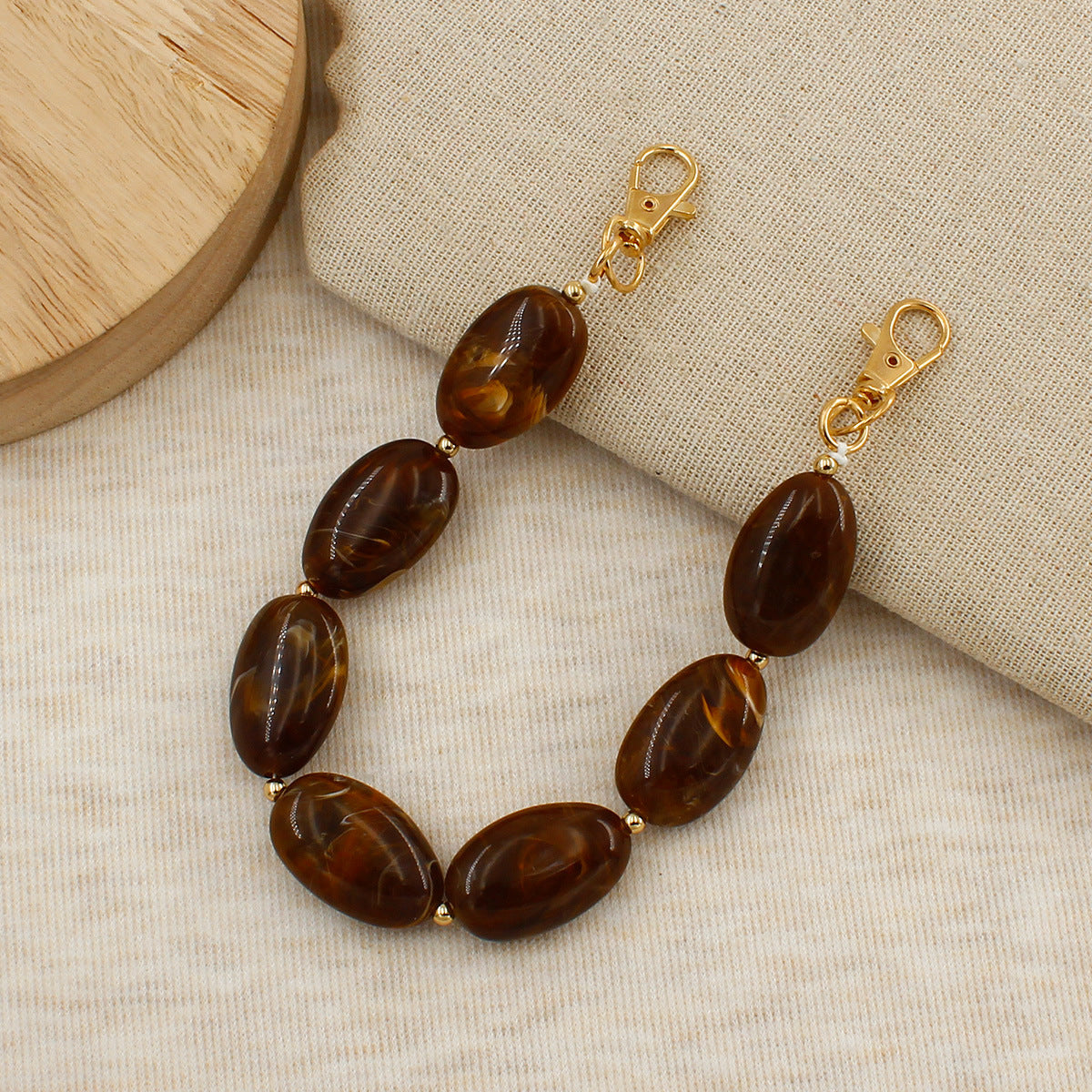 Chunky Beaded Brillen Kette Brehn
