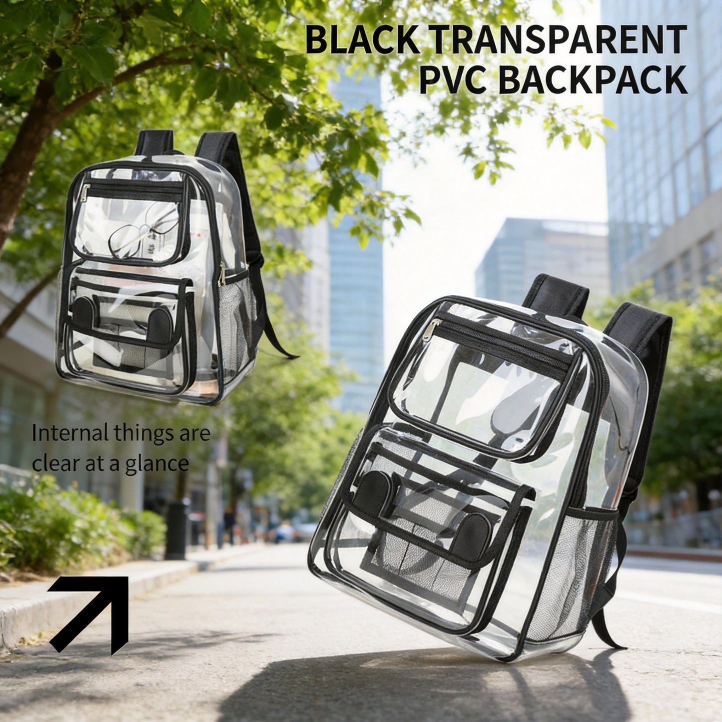Transparente Sicherheits-Rucksack Brehn
