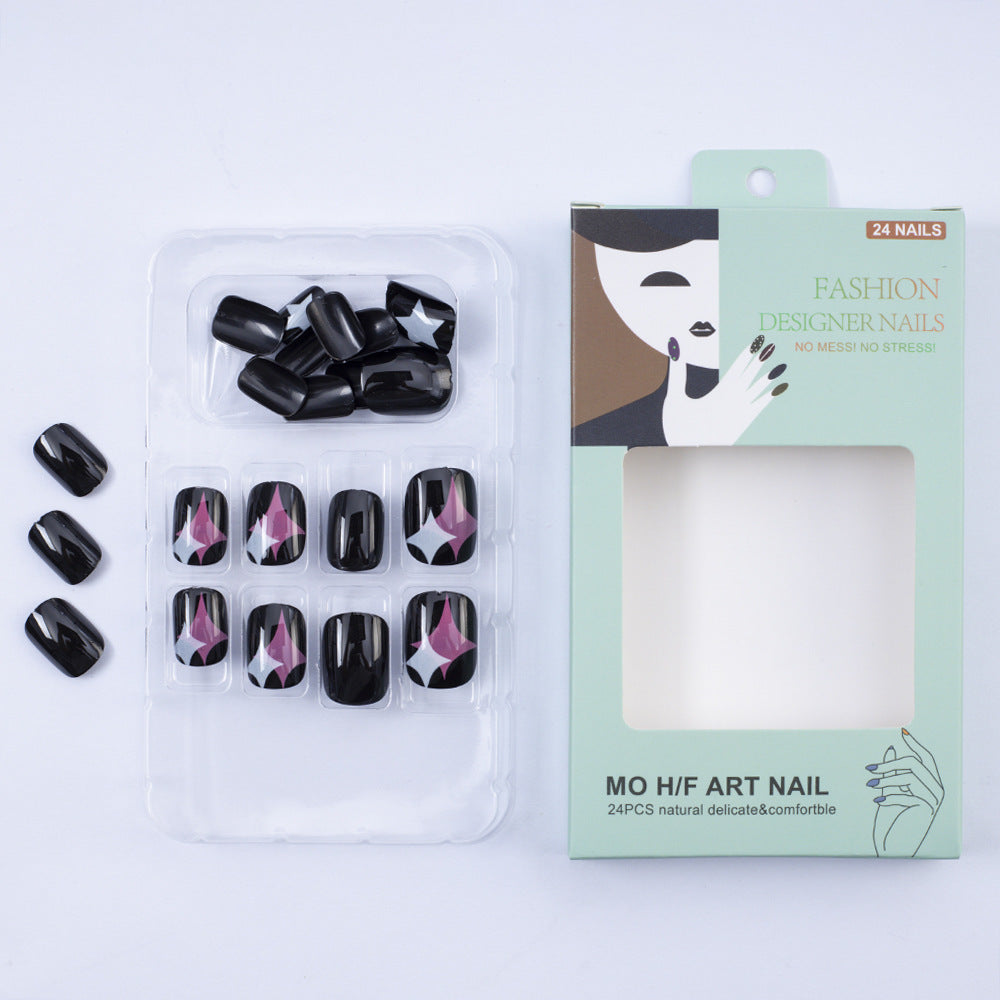 Kunstnagel-Set mit modernen Sternenmotiven Brehn
