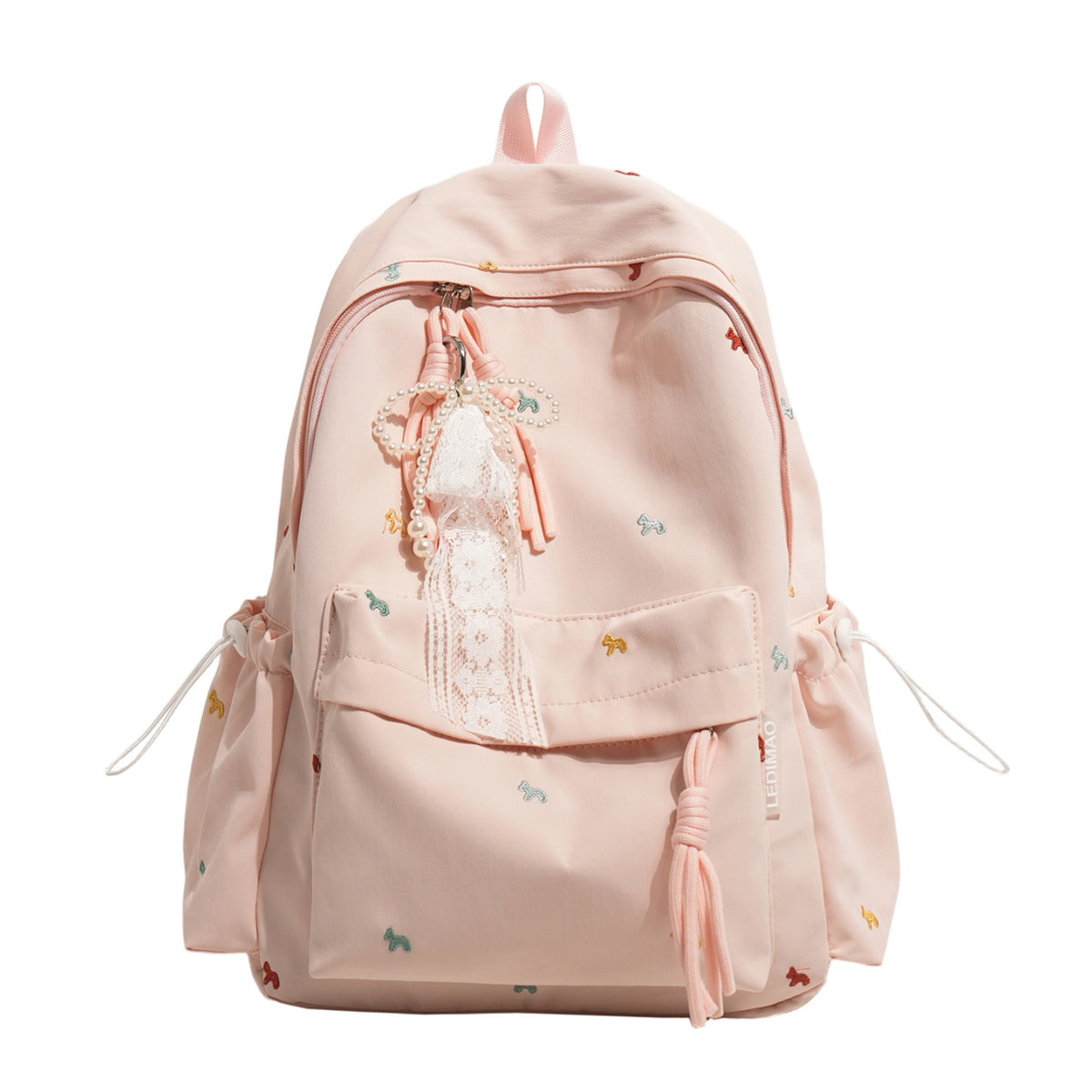 Stylischer backpack mit floralem Schmuck Brehn