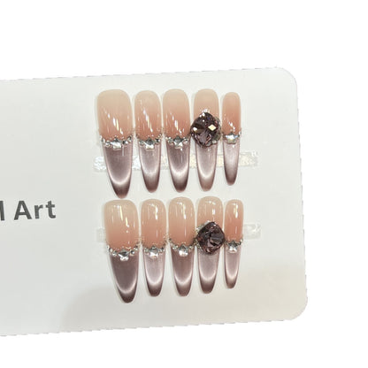 Dekorative Kristall-beschichtete Acryl-Nageltips Brehn