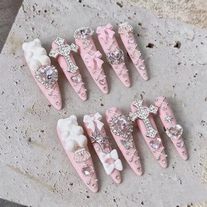 Dekorative Gothic Nagelkunst Clips