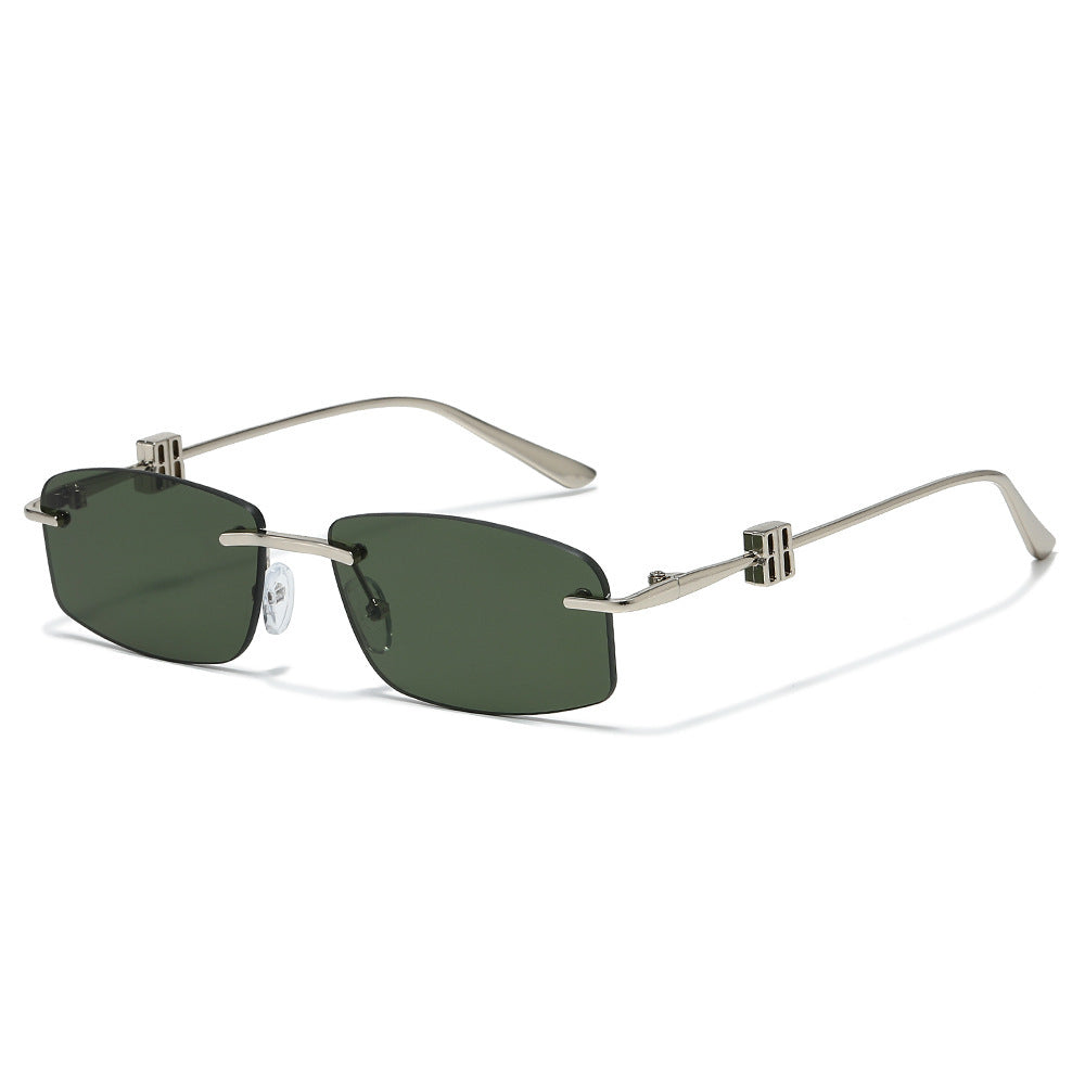 Avant-Garde Minimalistische Rechteck Sonnenbrille Brehn