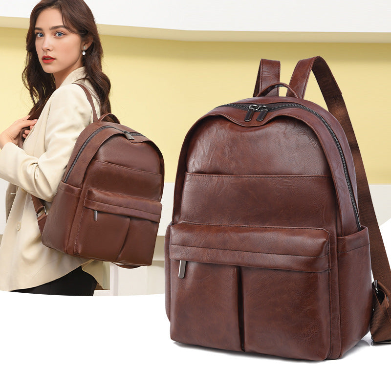 Premium Leder Laptop Rucksack Brehn