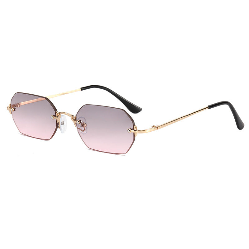 Damen modische achtkantige Sonnenbrille mit elegantem Metallrahmen Brehn