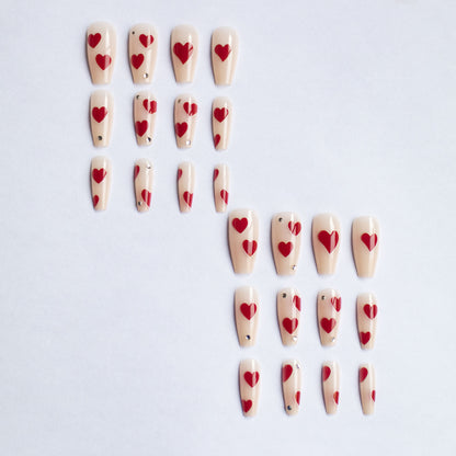 Herz-musteriges Gel-Nagelkunst-Kit