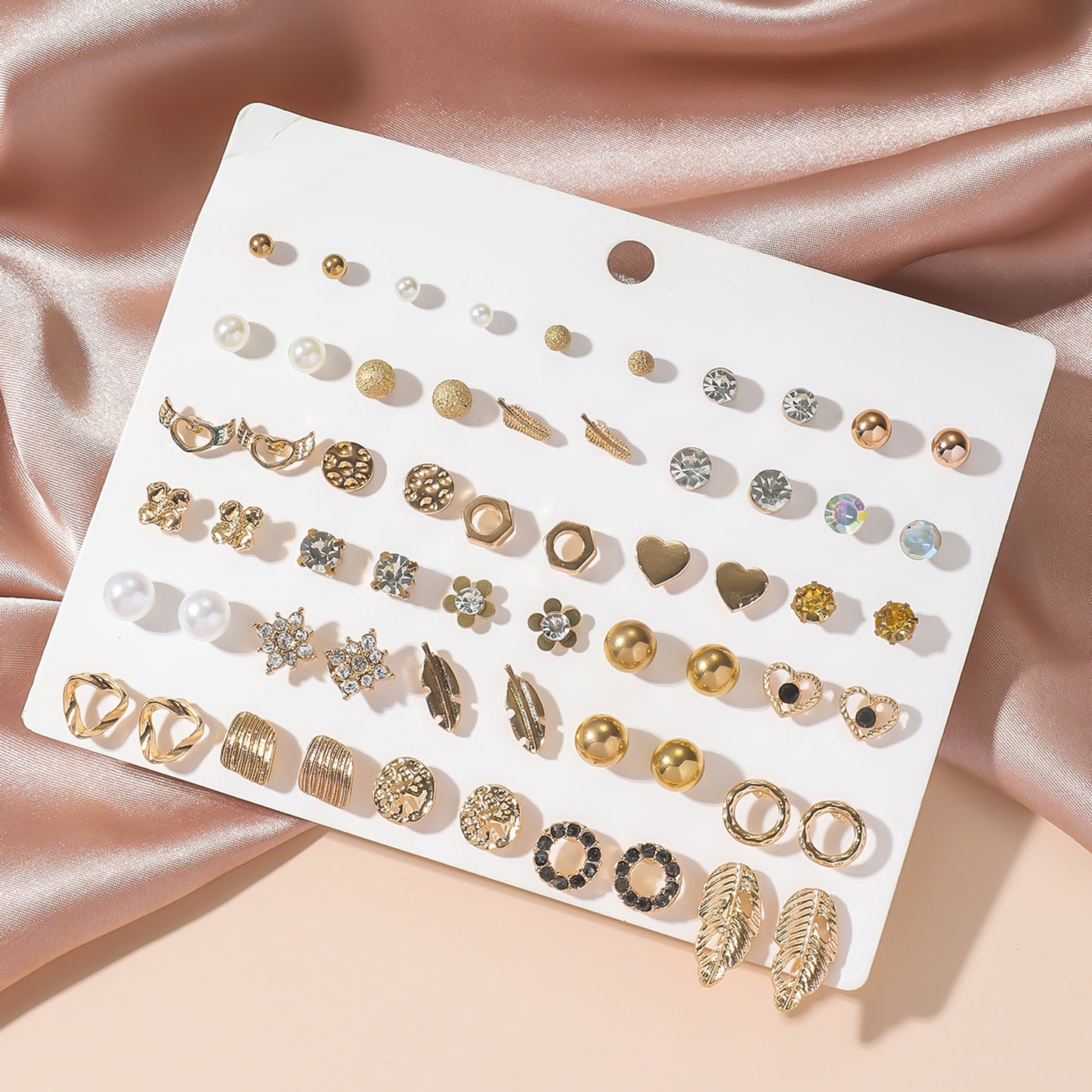 Ohrring-Set mit Goldakzenten Brehn