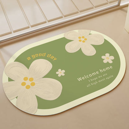 Charmante Blumen Willkommensmatte Brehn