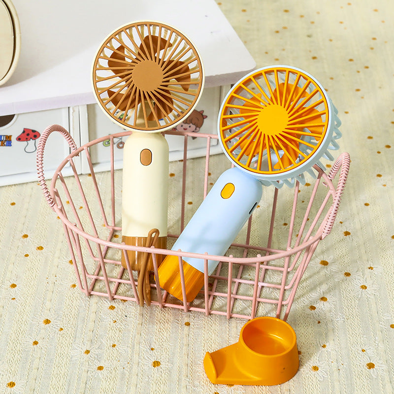 Damen Tragbarer Mini-Lüfter mit ergonomischem Griff und USB-Ladefunktion Brehn