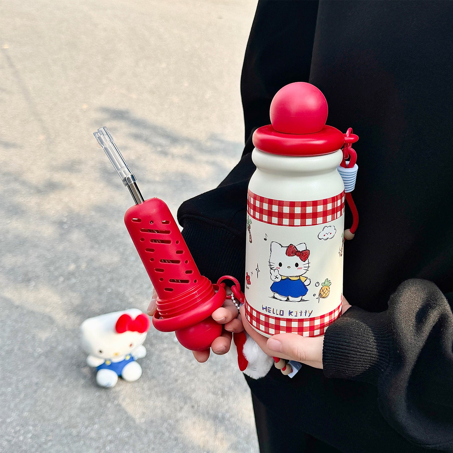 Damen Kreative Trinkflasche mit niedlichem Anhänger Brehn