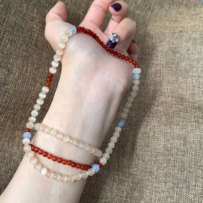 Handgefertigtes Edelstein-Stretch-Armband Brehn