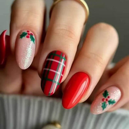 Festliche Holiday Nagelkunstverlängerungen Brehn
