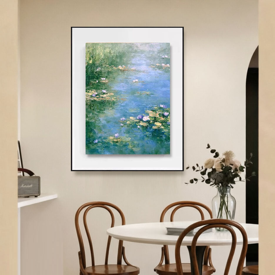 Großes impressionistisches Blumenbild auf Leinwand
