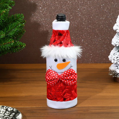 Dekorative Weinflaschenhülle im Weihnachtsmann-Design Brehn