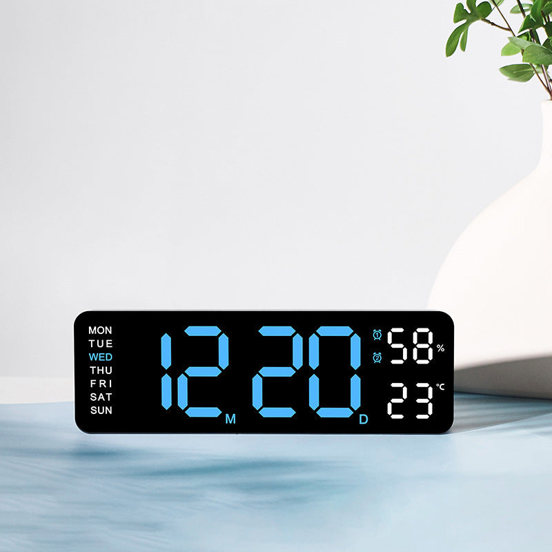 Digitaler Wandwecker mit Temperatur- und Luftfeuchtigkeitsanzeige Brehn