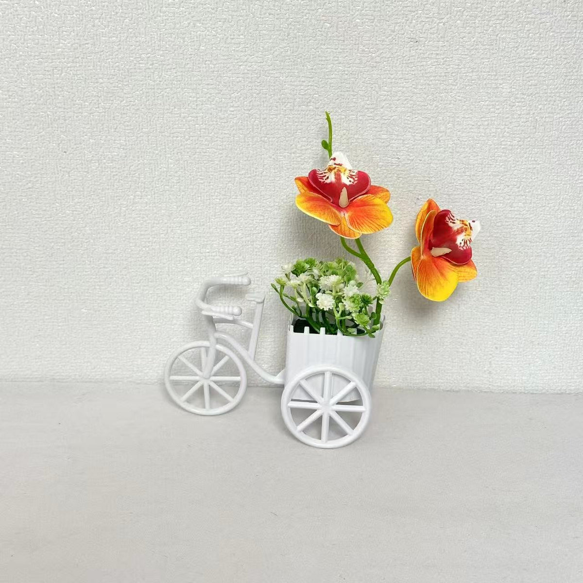Dekorativer Fahrrad-Blumentopf für Garten Heim Anzeige