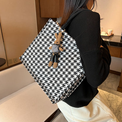 Hahnentritt-Muster Handtasche