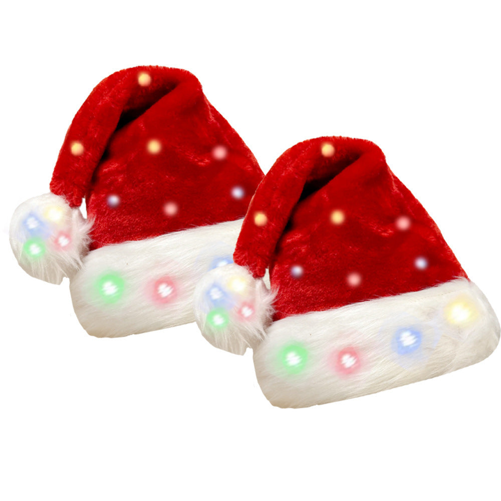 Weihnachtsmütze mit LED-Lichtern